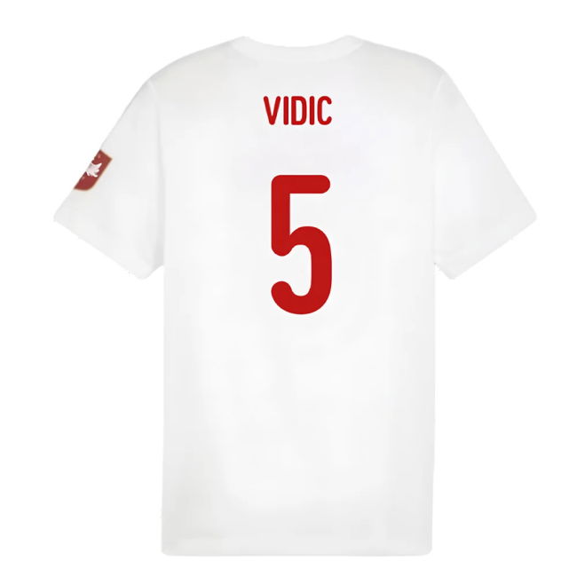 2024-2025 Serbia FtblIcons Tee (White) (Vidic 5)