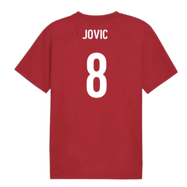 2024-2025 Serbia Pre-Match Jersey (Dark Cherry) (Jovic 8)