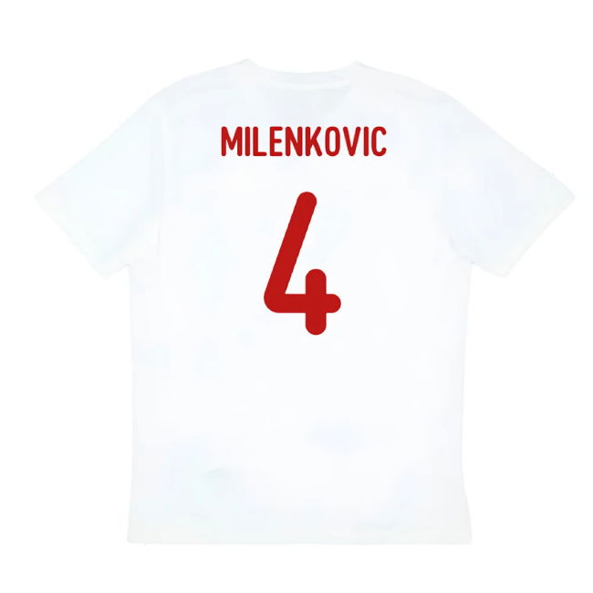 2024-2025 Serbia Training Jersey (White) (Milenkovic 4)