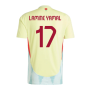 2024-2025 Spain Away Shirt (Ladies) (Lamine Yamal 17)