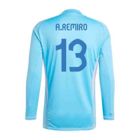 2024-2025 Spain Home LS Goalkeeper Shirt (Semi Blue) (A.Remiro 13)