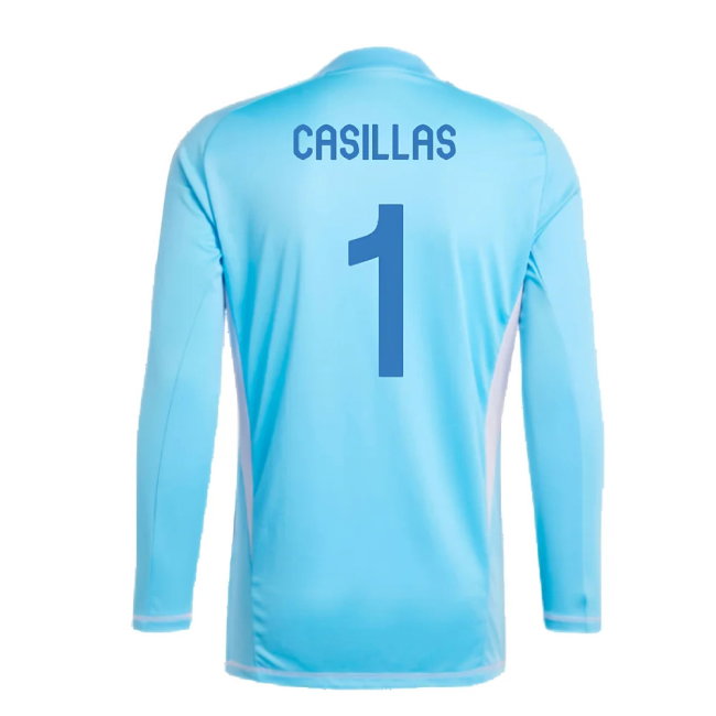 2024-2025 Spain Home LS Goalkeeper Shirt (Semi Blue) (Casillas 1)