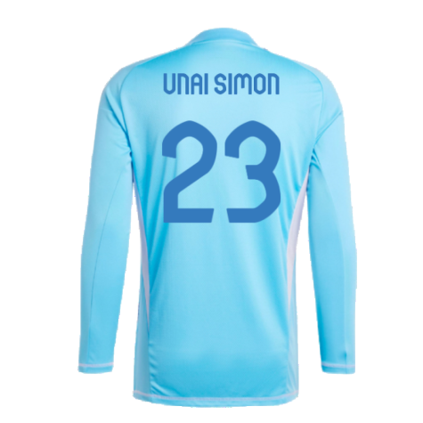 2024-2025 Spain Home LS Goalkeeper Shirt (Semi Blue) (Unai Simon 23)