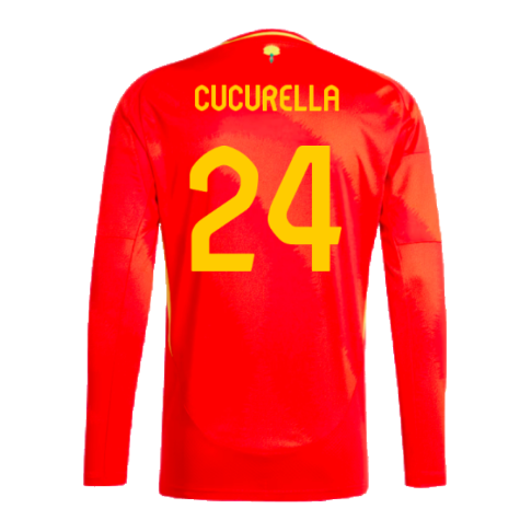 2024-2025 Spain Long Sleeve Home Shirt (Cucurella 24)