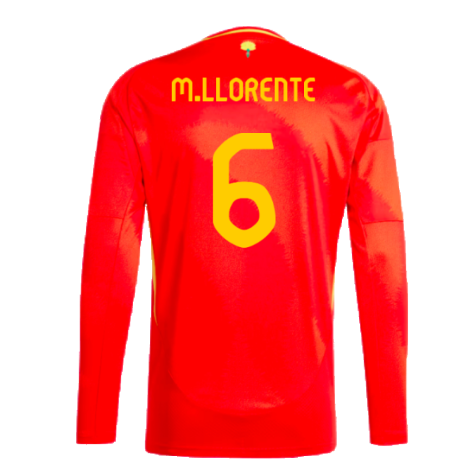 2024-2025 Spain Long Sleeve Home Shirt (M.Llorente 6)