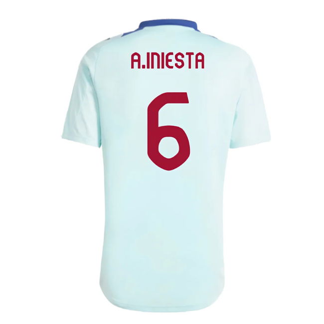 2024-2025 Spain Training Jersey (Halo Mint) (A.Iniesta 6)