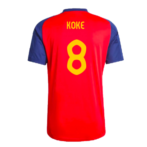 2024-2025 Spain Training Jersey (Red) (Koke 8)