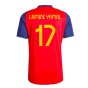 2024-2025 Spain Training Jersey (Red) (Lamine Yamal 17)