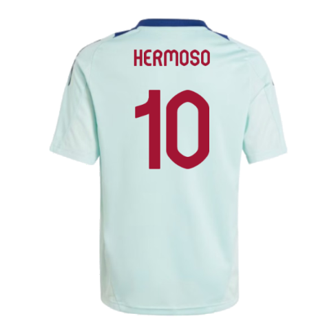 2024-2025 Spain Training Jersey (Turquoise) - Kids (Hermoso 10)