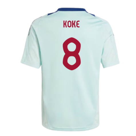 2024-2025 Spain Training Jersey (Turquoise) - Kids (Koke 8)