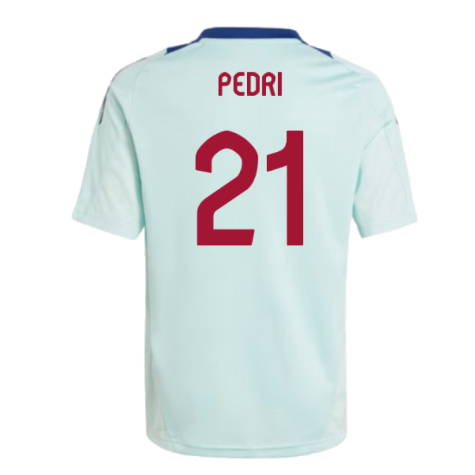 2024-2025 Spain Training Jersey (Turquoise) - Kids (Pedri 21)