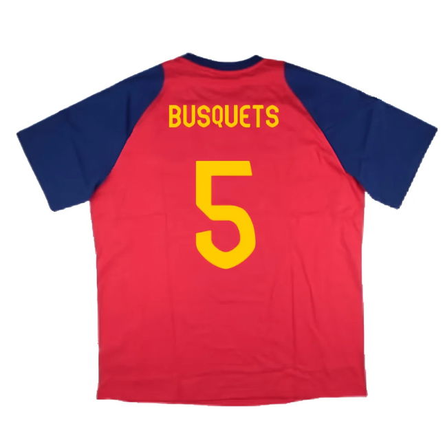 2024-2025 Spain Training Tee (Red) (Busquets 5)