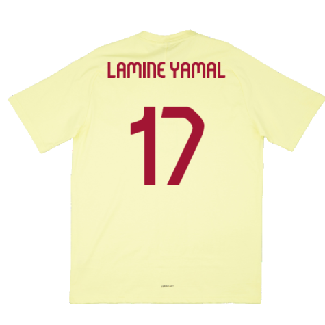 2024-2025 Spain Travel Tee (Yellow) (Lamine Yamal 17)