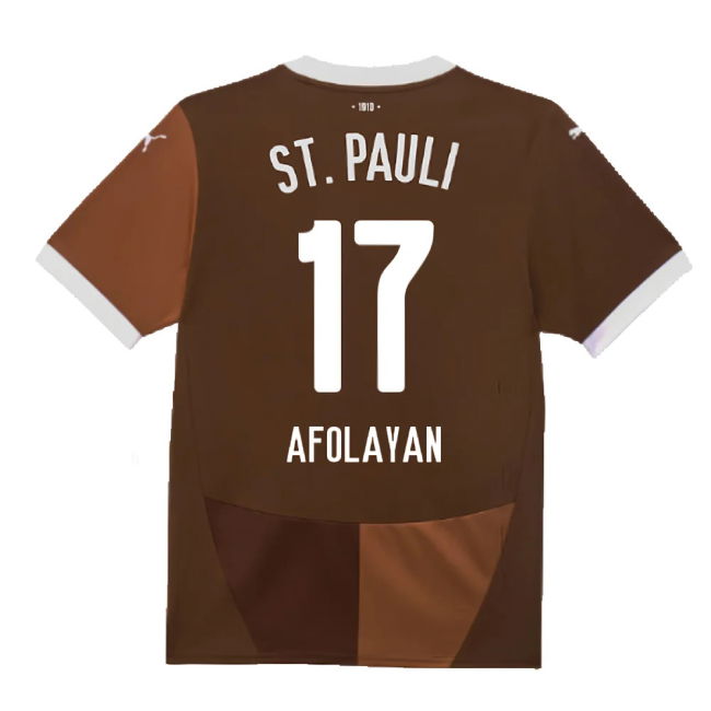 2024-2025 St Pauli Home Shirt (Afolayan 17)