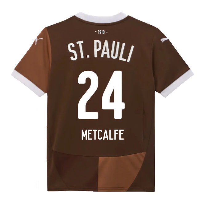 2024-2025 St Pauli Home Shirt (Kids) (Metcalfe 24)