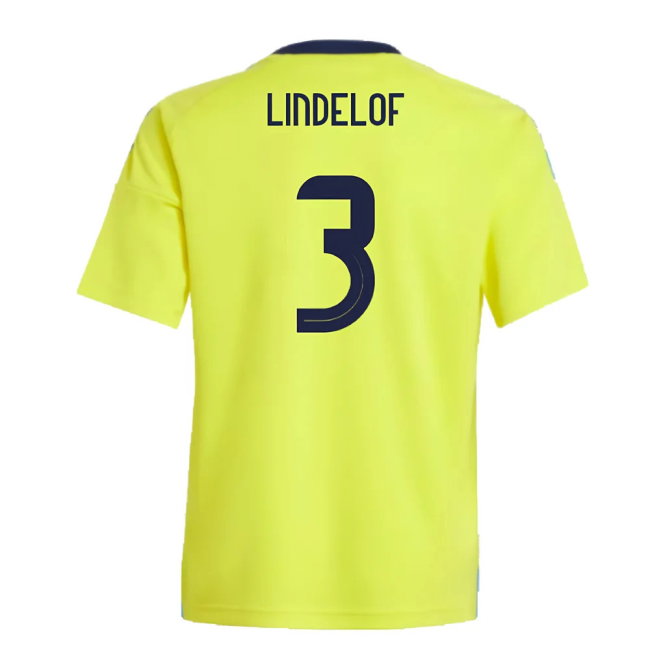 2024-2025 Sweden Home Fan Shirt (Kids) (LINDELOF 3)