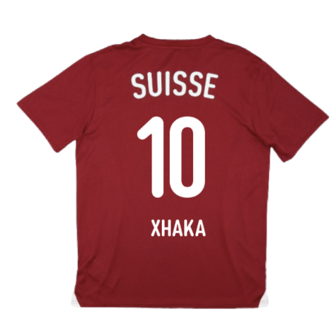 2024-2025 Switzerland Pre-Match Jersey (Red) (Xhaka 10)