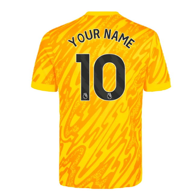 2024-2025 Tottenham Hotspur Goalkeeper Home Shirt (Yellow) (Your Name)
