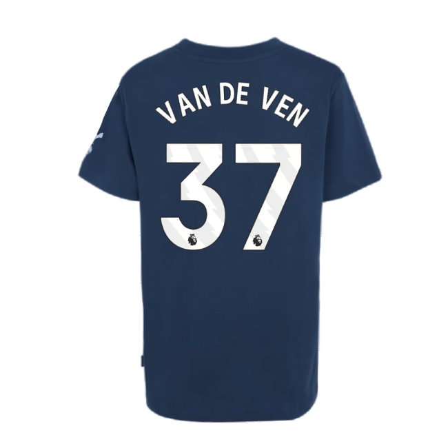 2024-2025 Tottenham Hotspur Just Do It T-Shirt (Navy) - Kids (Van De Ven 37)