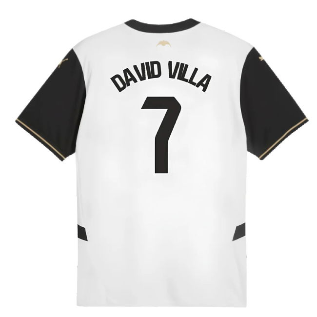 2024-2025 Valencia Home Shirt (David Villa 7)
