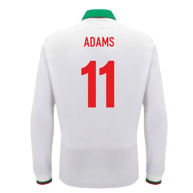 2024-2025 Wales Away Cotton LS Rugby Shirt (Adams 11)