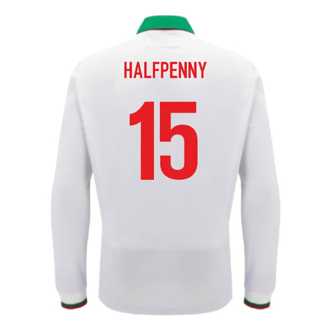 2024-2025 Wales Away Cotton LS Rugby Shirt (Halfpenny 15)