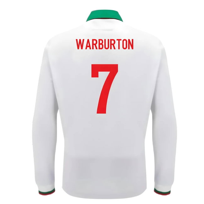 2024-2025 Wales Away Cotton LS Rugby Shirt (Warburton 7)