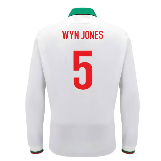 2024-2025 Wales Away Cotton LS Rugby Shirt (Wyn Jones 5)