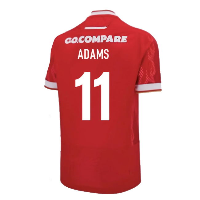 2024-2025 Wales Home Poly Replica Rugby Shirt (Adams 11)