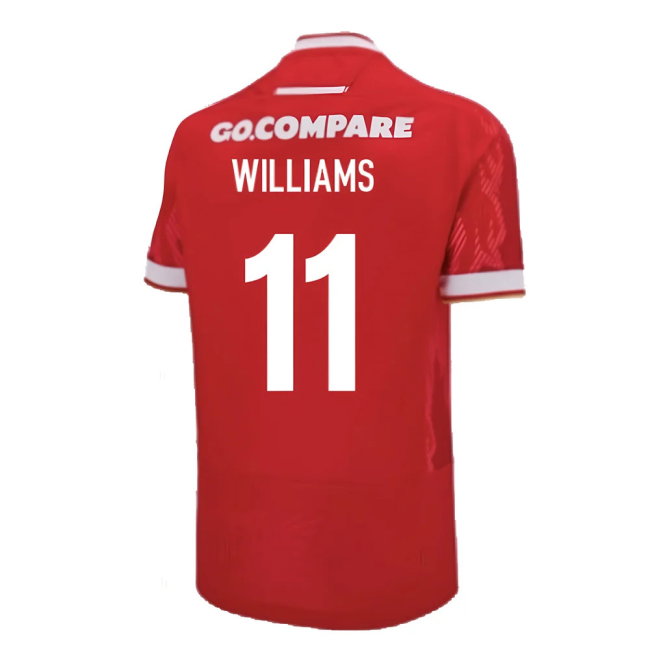 2024-2025 Wales Home Poly Replica Rugby Shirt (Williams 11)