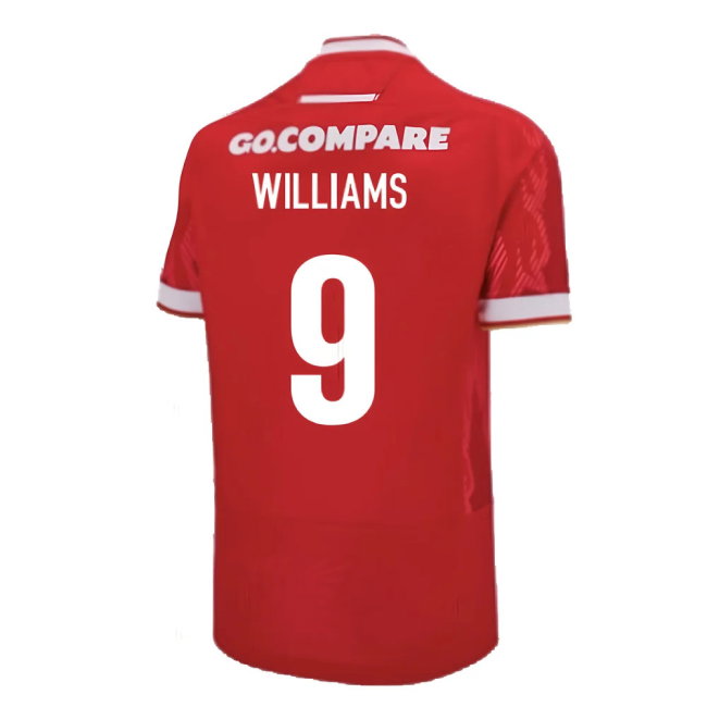 2024-2025 Wales Home Poly Replica Rugby Shirt (Williams 9)