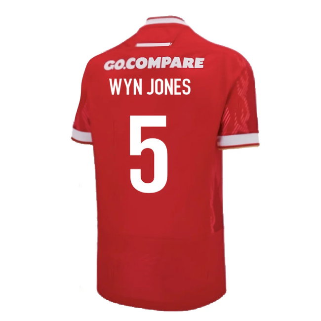 2024-2025 Wales Home Poly Replica Rugby Shirt (Wyn Jones 5)