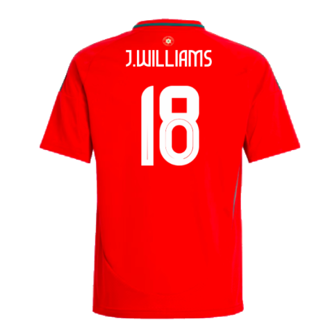 2024-2025 Wales Home Shirt - Kids (J.Williams 18)