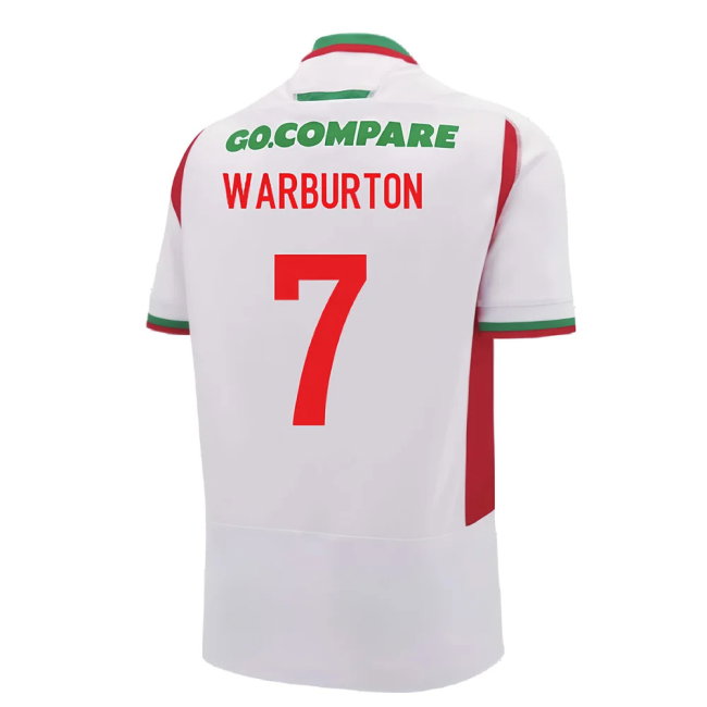 2024-2025 Wales Rugby Away Replica Shirt (Warburton 7)