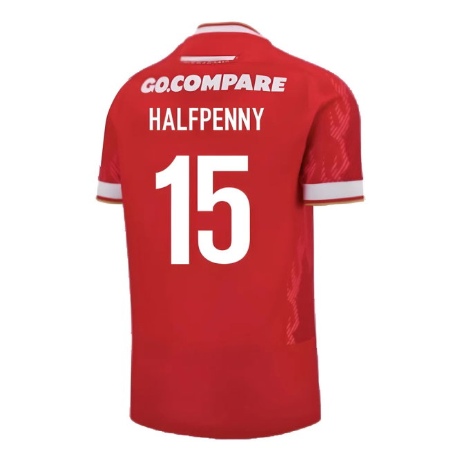 2024-2025 Wales Rugby Home Slim Fit Shirt (Halfpenny 15)