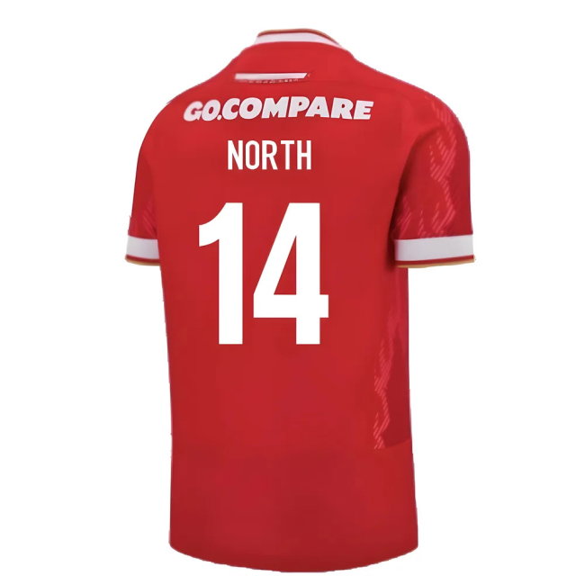 2024-2025 Wales Rugby Home Slim Fit Shirt (North 14)