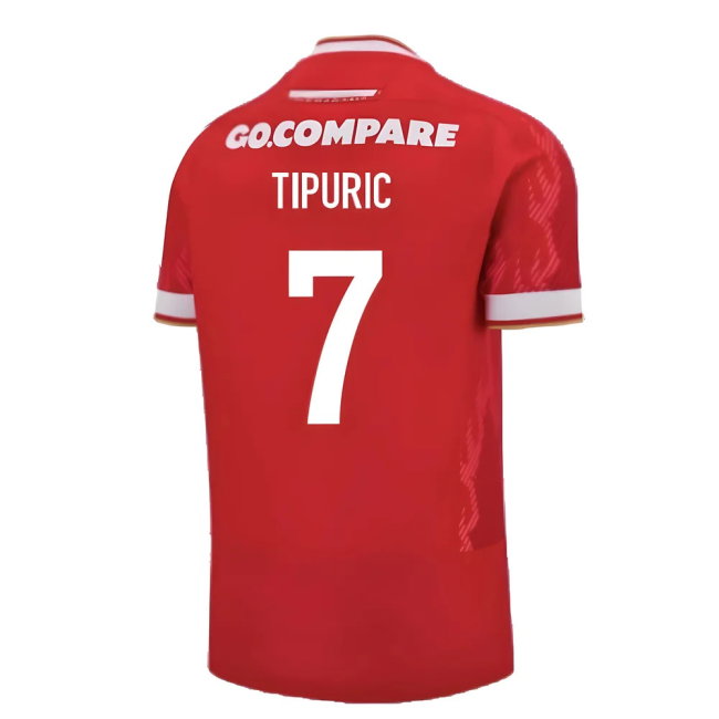 2024-2025 Wales Rugby Home Slim Fit Shirt (Tipuric 7)
