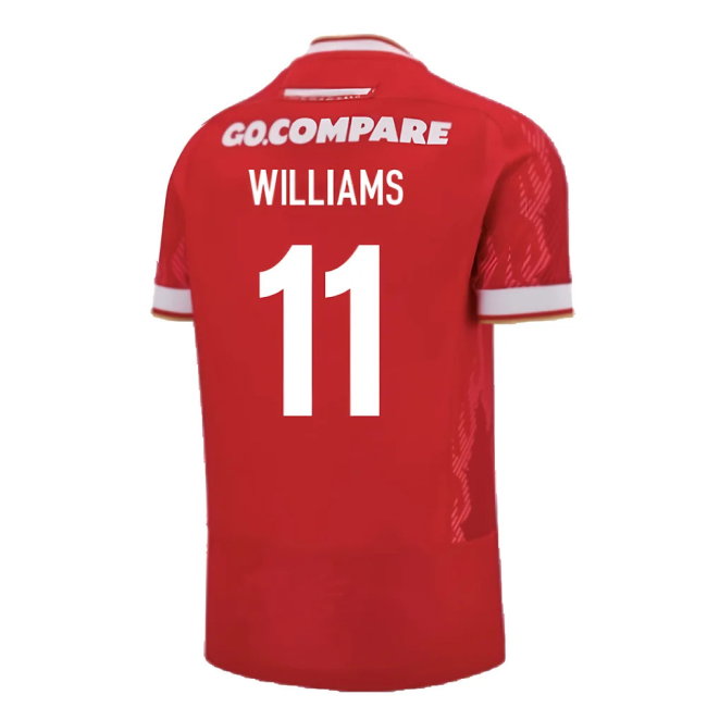 2024-2025 Wales Rugby Home Slim Fit Shirt (Williams 11)