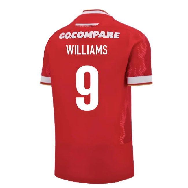 2024-2025 Wales Rugby Home Slim Fit Shirt (Williams 9)