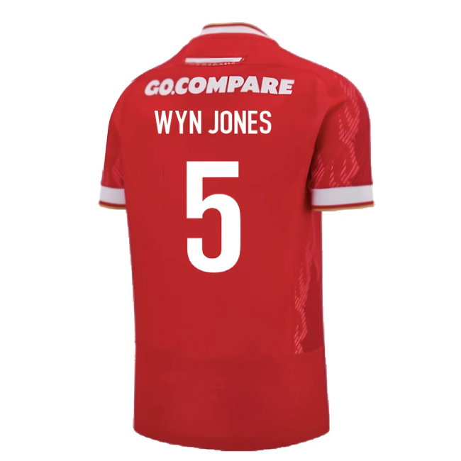 2024-2025 Wales Rugby Home Slim Fit Shirt (Wyn Jones 5)