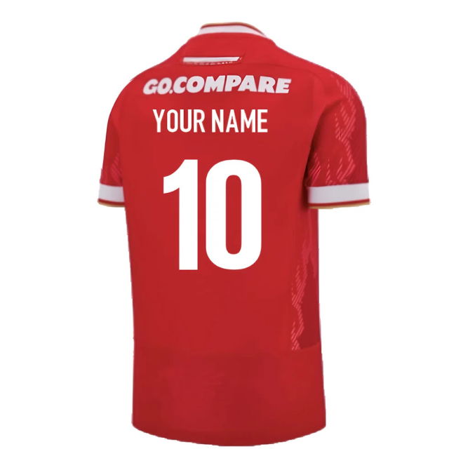 2024-2025 Wales Rugby Home Slim Fit Shirt (Your Name)
