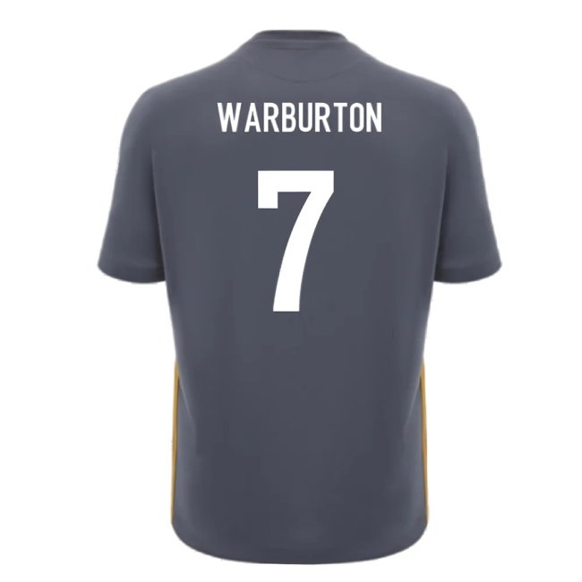 2024-2025 Wales Rugby Travel Cotton T-Shirt (Anthracite) (Warburton 7)