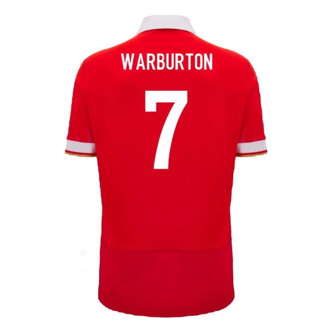 2024-2025 Wales WRU Home Cotton Rugby Shirt (Kids) (Warburton 7)