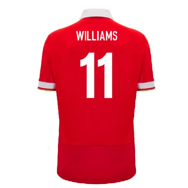 2024-2025 Wales WRU Home Cotton Rugby Shirt (Kids) (Williams 11)