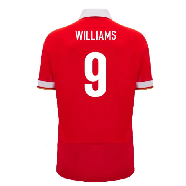 2024-2025 Wales WRU Home Cotton Rugby Shirt (Kids) (Williams 9)