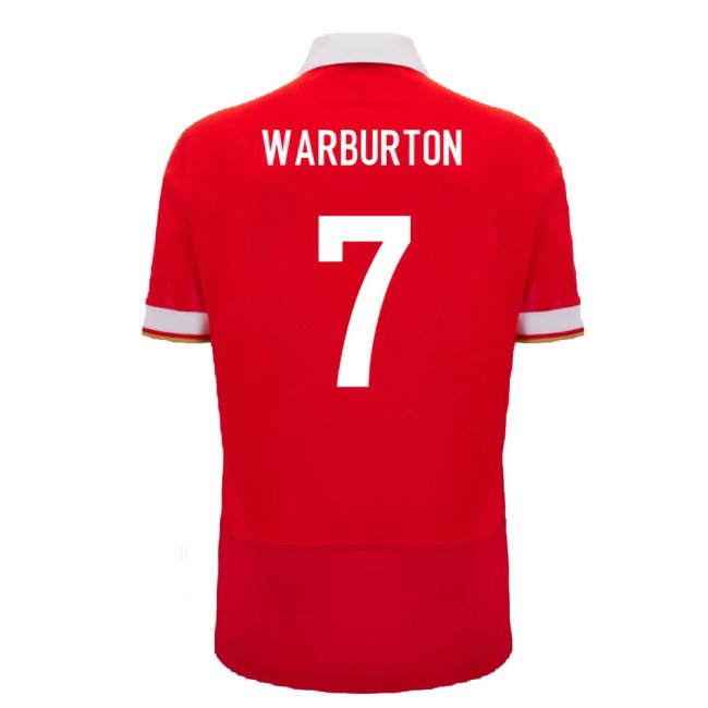 2024-2025 Wales WRU Home Cotton Rugby Shirt (Warburton 7)
