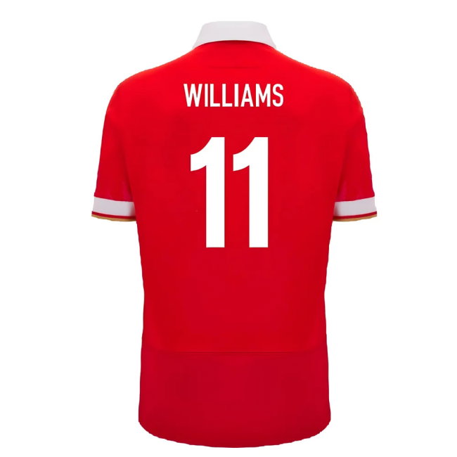 2024-2025 Wales WRU Home Cotton Rugby Shirt (Williams 11)