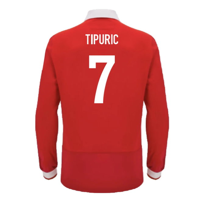 2024-2025 Wales WRU Home LS Cotton Rugby Shirt (Tipuric 7)