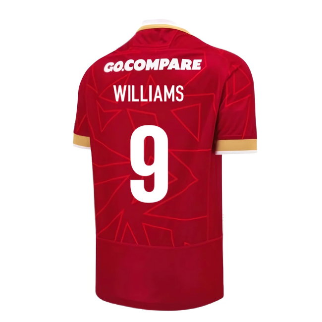 2024-2025 Wales WRU Home Pathway Poly Rugby Shirt (Williams 9)