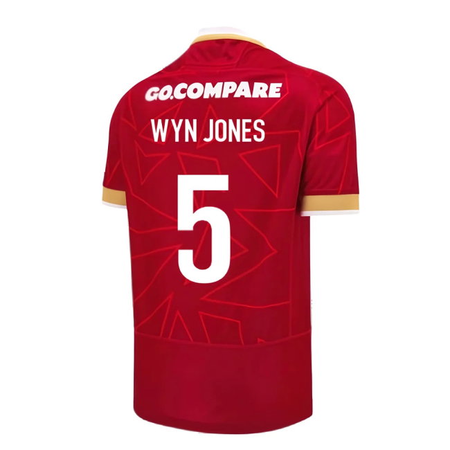 2024-2025 Wales WRU Home Pathway Poly Rugby Shirt (Wyn Jones 5)